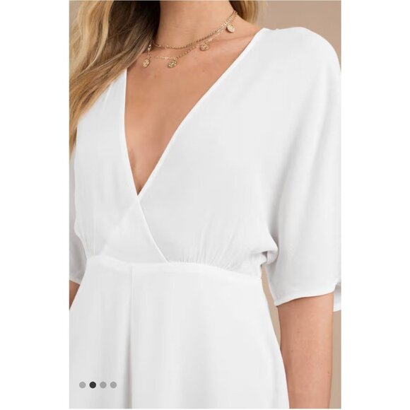 NWT Tobi Danielle Romper, Black, Medium, Lined Shorts, Open Back, Deep V-neck - Picture 14 of 16